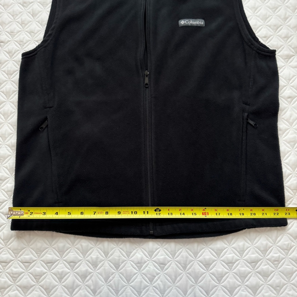 Columbia Men's Steens Mountain Fleece Vest With Zipper Pockets Black Size L - Picture 9 of 11